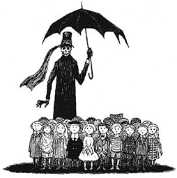 Ilustración por Edward Gorey